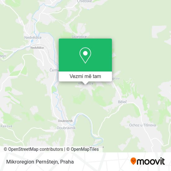 Mikroregion Pernštejn mapa
