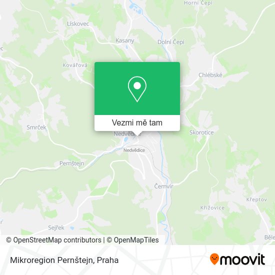 Mikroregion Pernštejn mapa