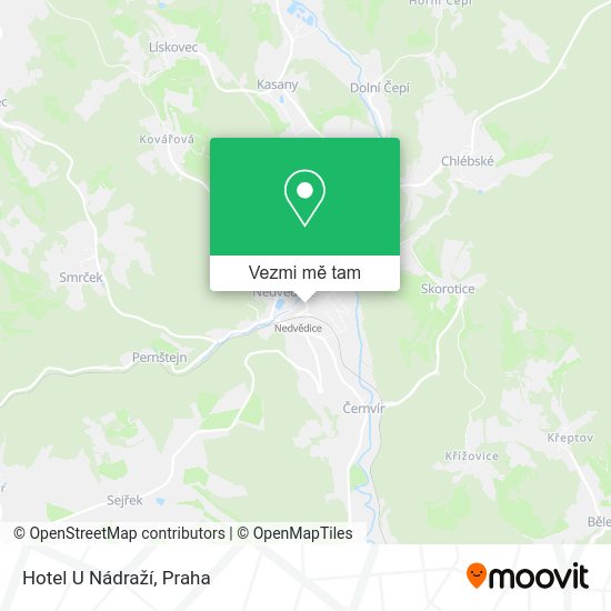 Hotel U Nádraží mapa