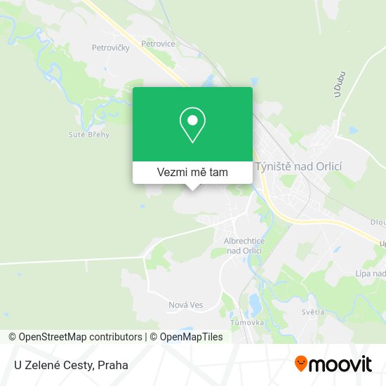 U Zelené Cesty mapa