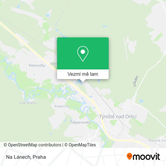 Na Lánech mapa
