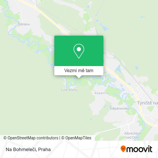Na Bohmeleči mapa