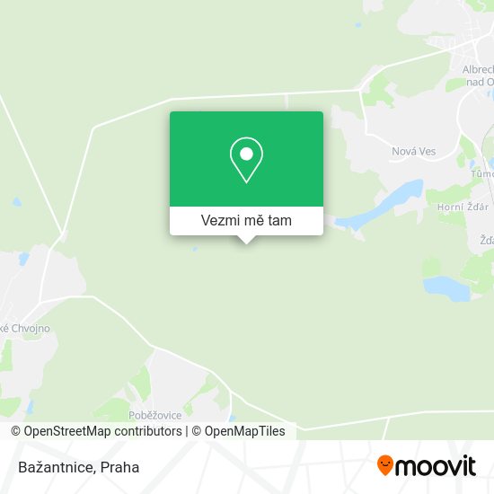 Bažantnice mapa