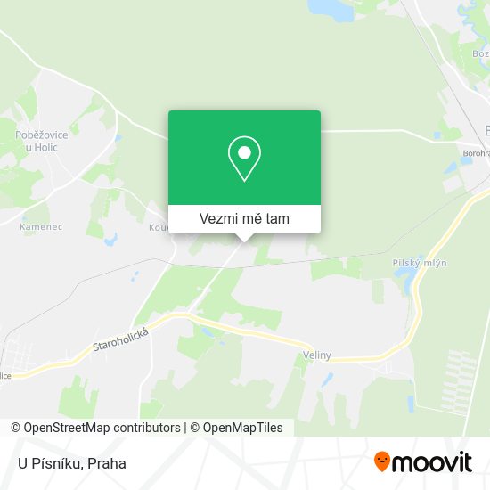 U Písníku mapa