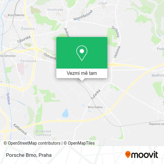 Porsche Brno mapa