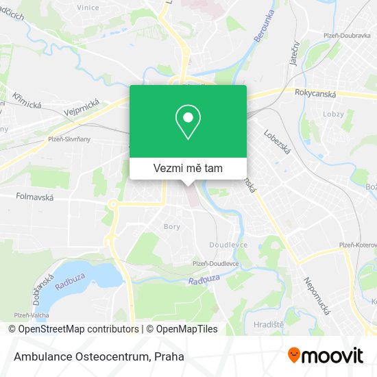 Ambulance Osteocentrum mapa