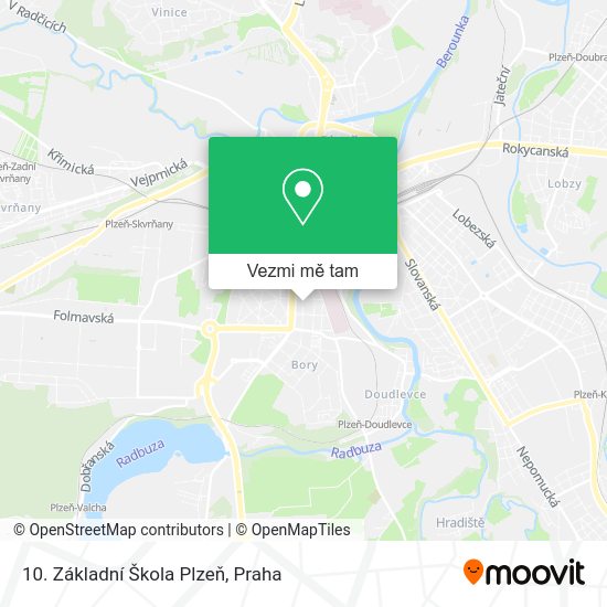 10. Základní Škola Plzeň mapa