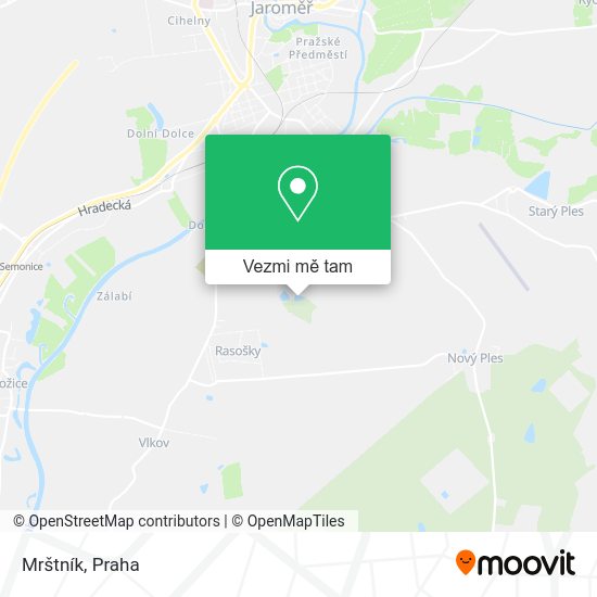 Mrštník mapa