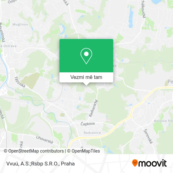 Vvuú, A.S.;Rsbp S.R.O. mapa