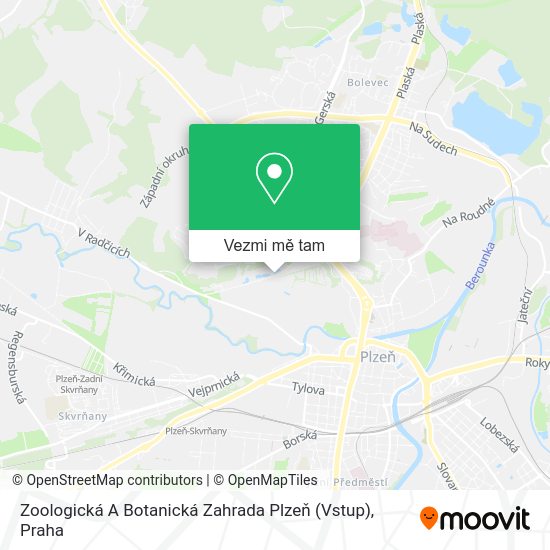 Zoologická A Botanická Zahrada Plzeň (Vstup) mapa