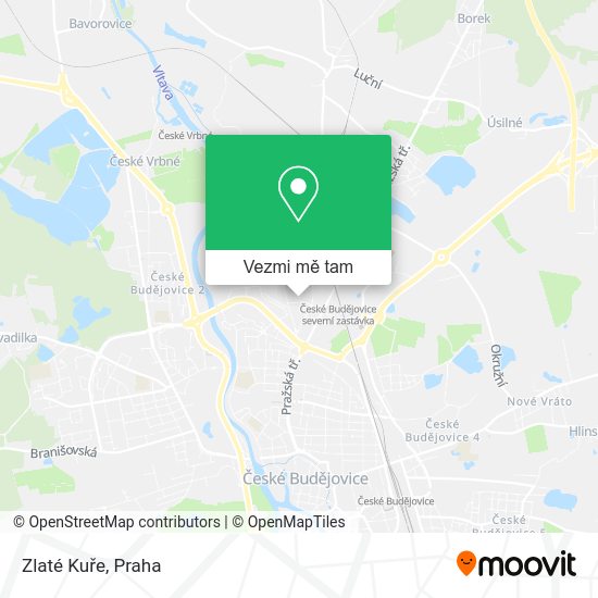 Zlaté Kuře mapa