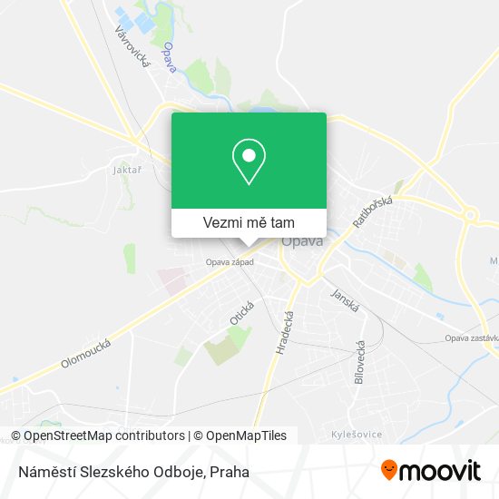 Náměstí Slezského Odboje mapa