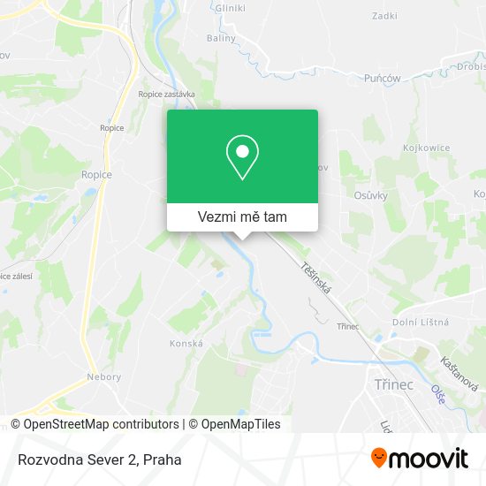 Rozvodna Sever 2 mapa
