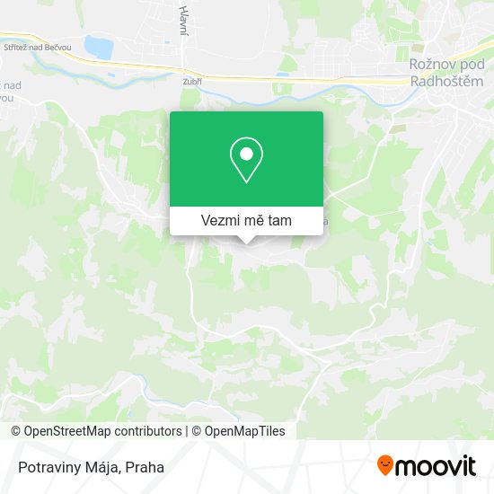 Potraviny Mája mapa