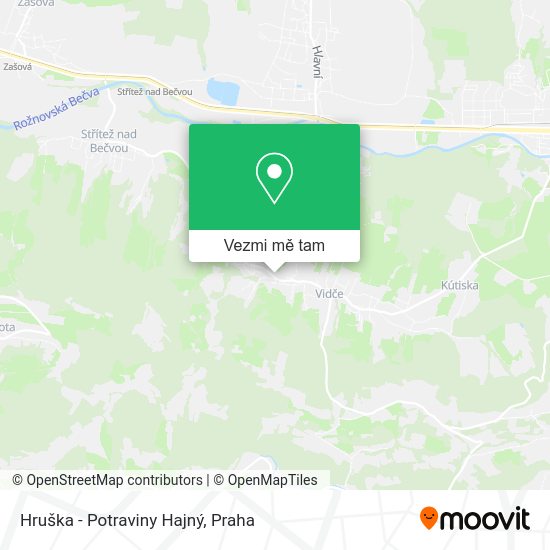 Hruška - Potraviny Hajný mapa