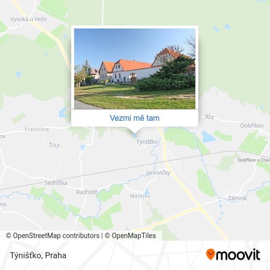 Týnišťko mapa