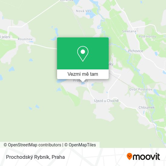 Prochodský Rybník mapa