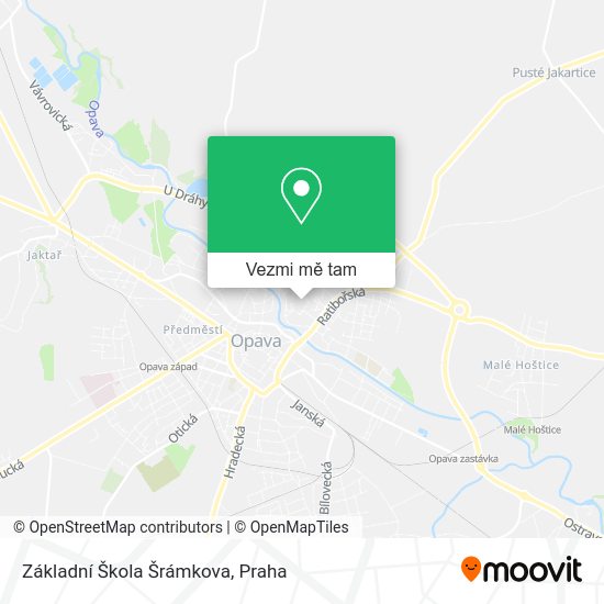 Základní Škola Šrámkova mapa