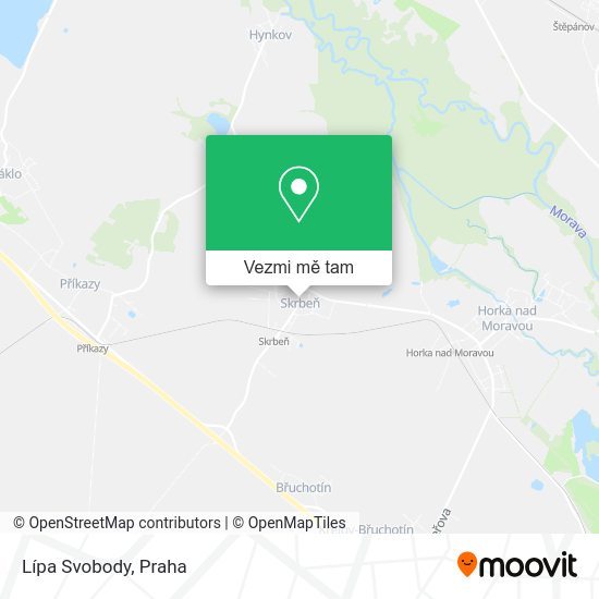 Lípa Svobody mapa
