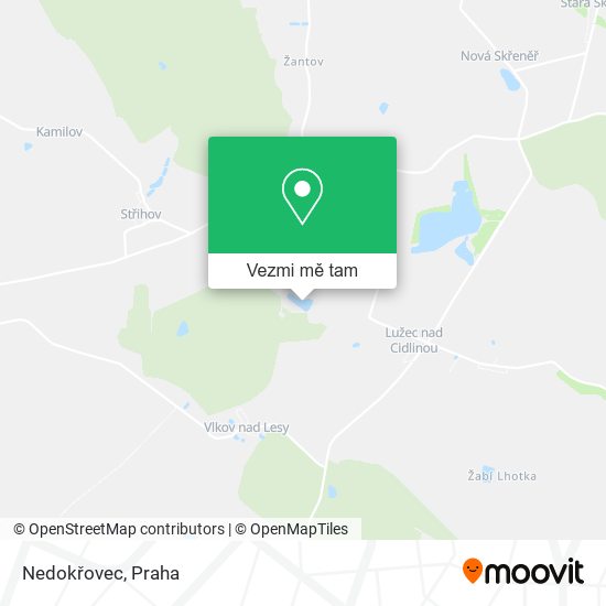 Nedokřovec mapa