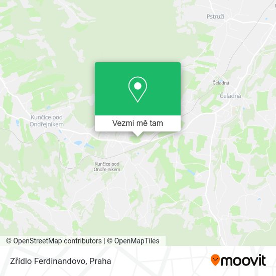 Zřídlo Ferdinandovo mapa