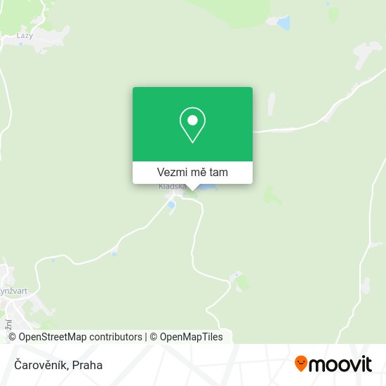 Čarověník mapa