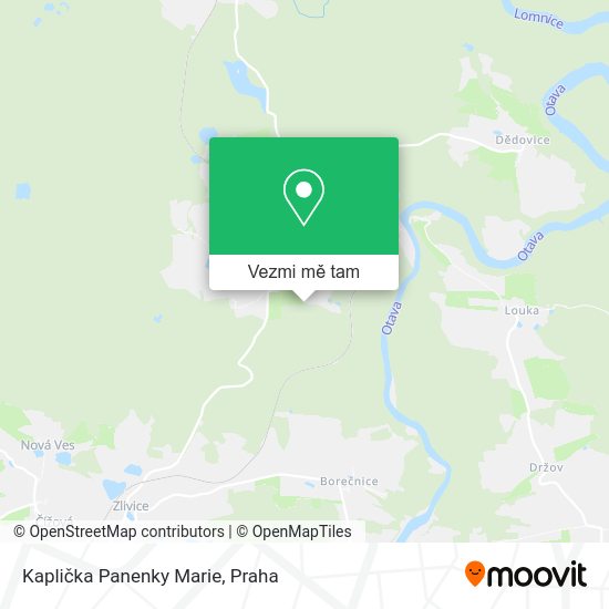 Kaplička Panenky Marie mapa