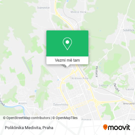 Poliklinika Medivita mapa