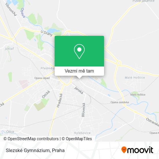 Slezské Gymnázium mapa