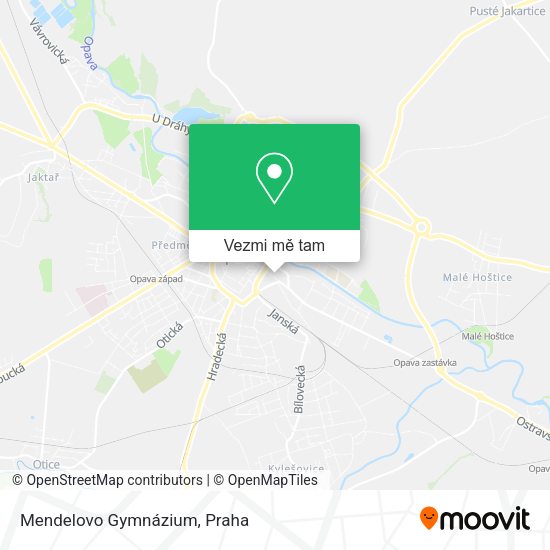 Mendelovo Gymnázium mapa