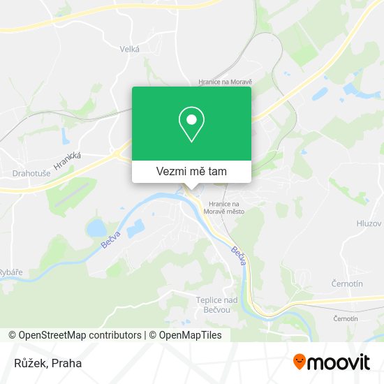 Růžek mapa