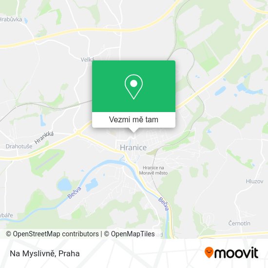 Na Myslivně mapa