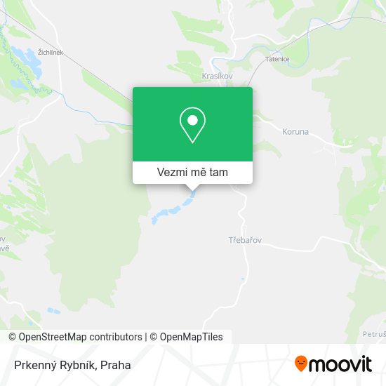 Prkenný Rybník mapa