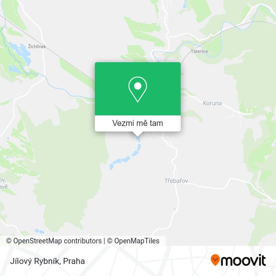 Jílový Rybník mapa