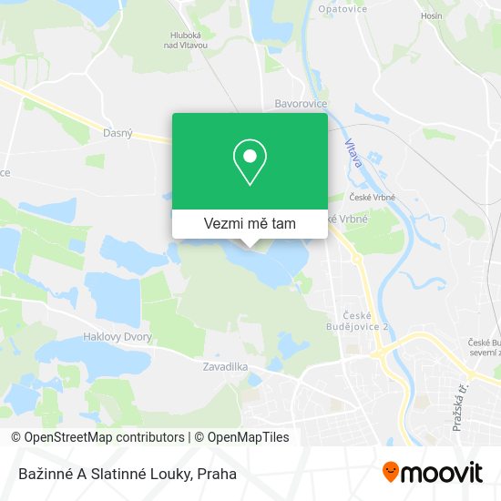 Bažinné A Slatinné Louky mapa