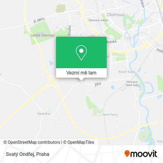 Svatý Ondřej mapa