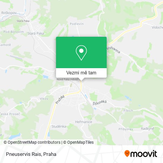 Pneuservis Rais mapa