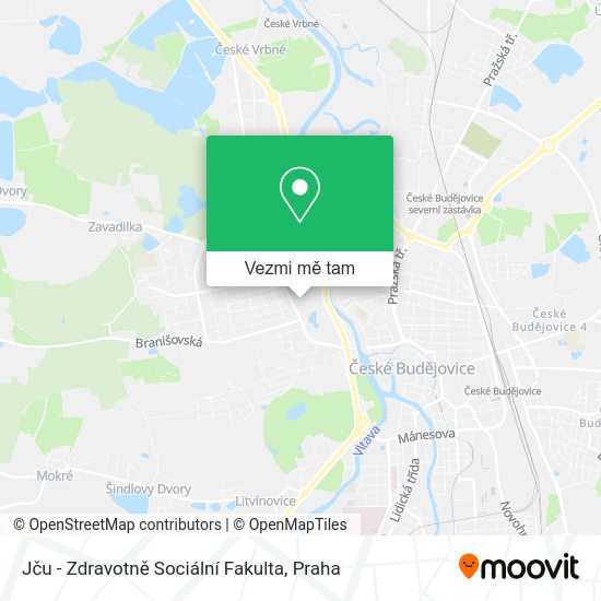 Jču - Zdravotně Sociální Fakulta mapa