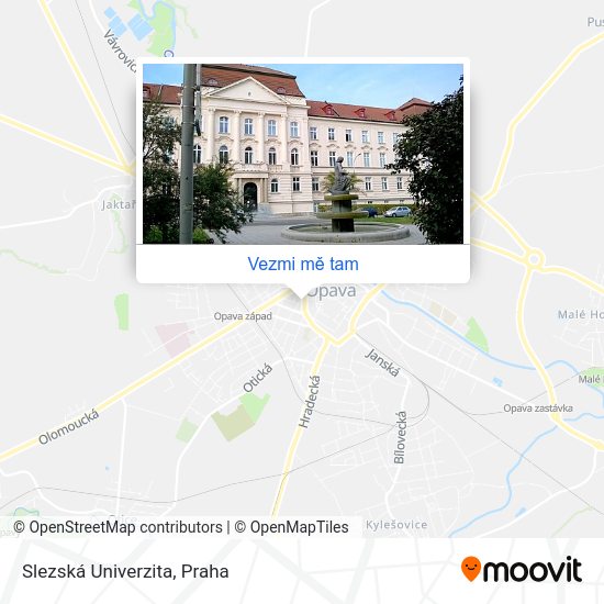 Slezská Univerzita mapa