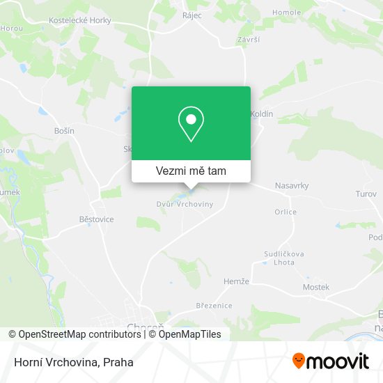 Horní Vrchovina mapa