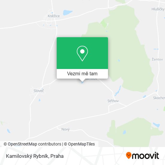 Kamilovský Rybník mapa