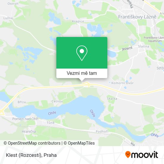 Klest (Rozcestí) mapa