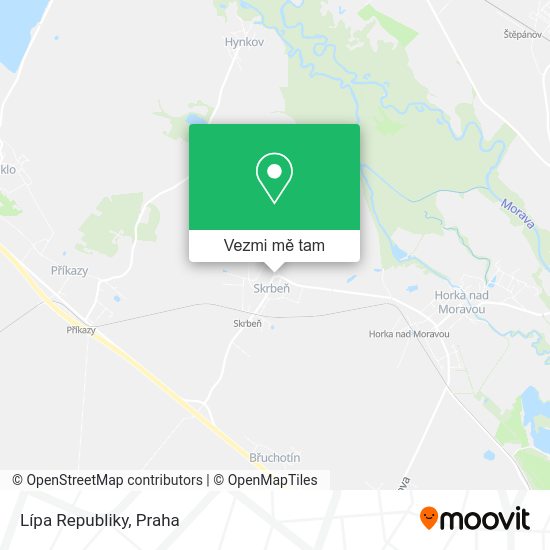 Lípa Republiky mapa