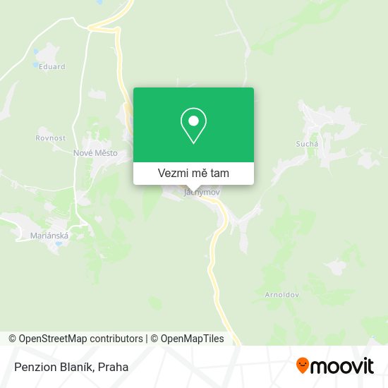 Penzion Blaník mapa