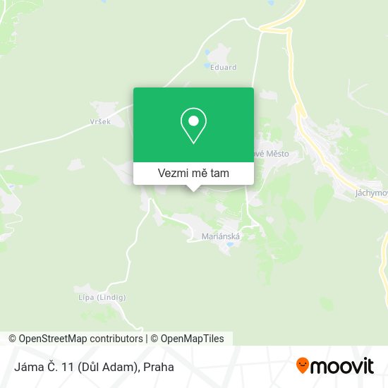 Jáma Č. 11 (Důl Adam) mapa