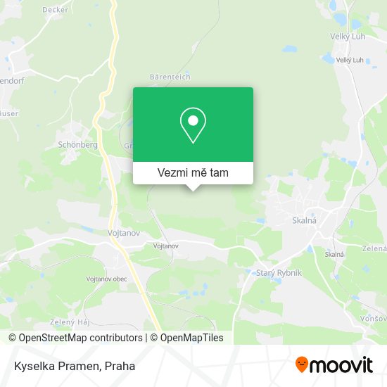 Kyselka Pramen mapa