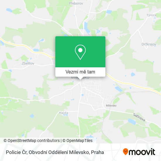 Policie Čr, Obvodní Oddělení Milevsko mapa