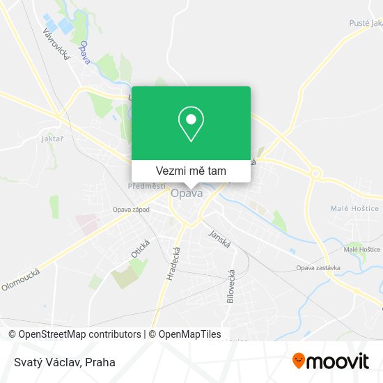 Svatý Václav mapa