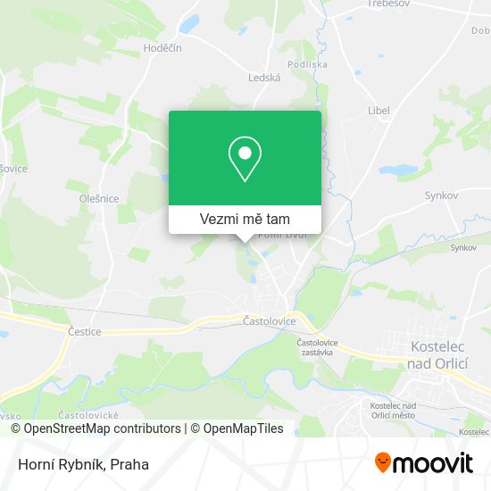 Horní Rybník mapa