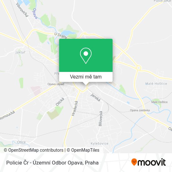Policie Čr - Územní Odbor Opava mapa